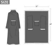 Sherpa Wearable Blanket with Sleeves Arms, Comfy Sleeved TV Wrap Blanket, Large Snuggly Throw for Women and Men, Gift for Her