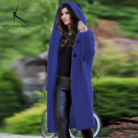 New Cashmere Cardigan in Autumn and Winter Women'Sloose Long Sleeve Sweater Solid Color Knitted Long Thickened Top