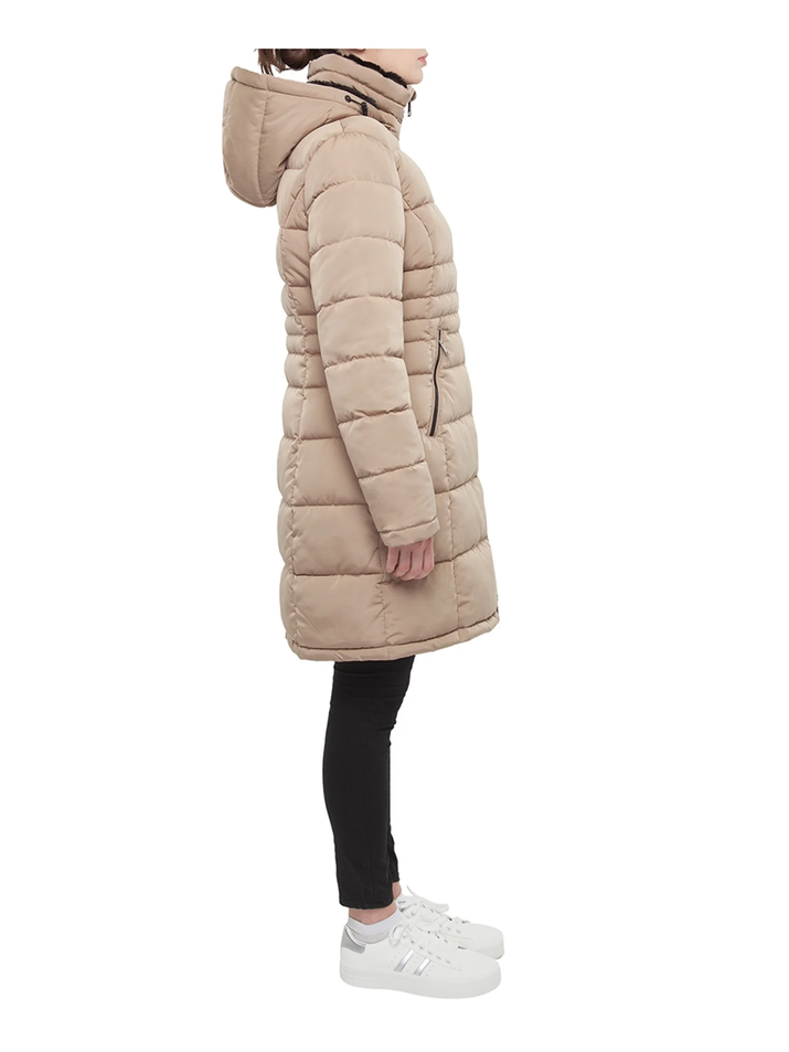 Women'S Heavy Long Winter Coat with Fleece Hood Parka Jacket