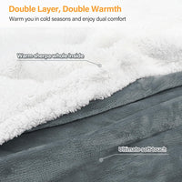 Sherpa Wearable Blanket with Sleeves Arms, Comfy Sleeved TV Wrap Blanket, Large Snuggly Throw for Women and Men, Gift for Her