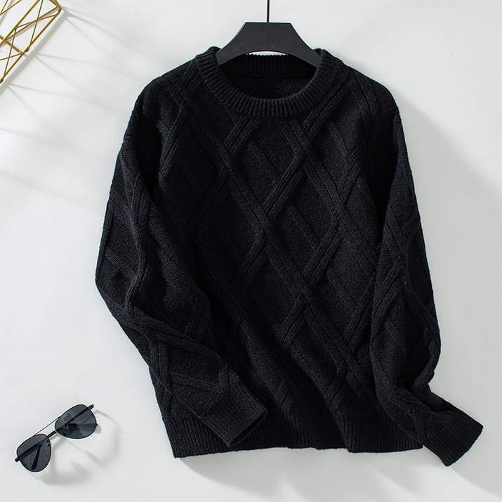 Diamond Pullover Women'S Loose round Neck