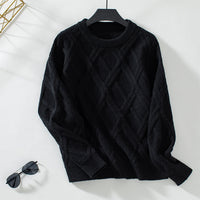Diamond Pullover Women'S Loose round Neck