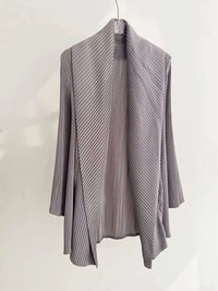 Short Pleated Trench Top Women 2025 Spring New Versatile Solid Color Loose Cardigan Fashion Coat Women'S Fashion 2C788