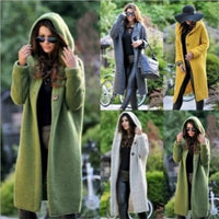 New Cashmere Cardigan in Autumn and Winter Women'Sloose Long Sleeve Sweater Solid Color Knitted Long Thickened Top