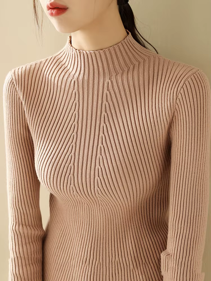 2025 Autumn Winter Turtleneck Sweater Women Fashion Chic Tops Women Knitted Pullovers Long Sleeve Jumper Pull Femme Clothing