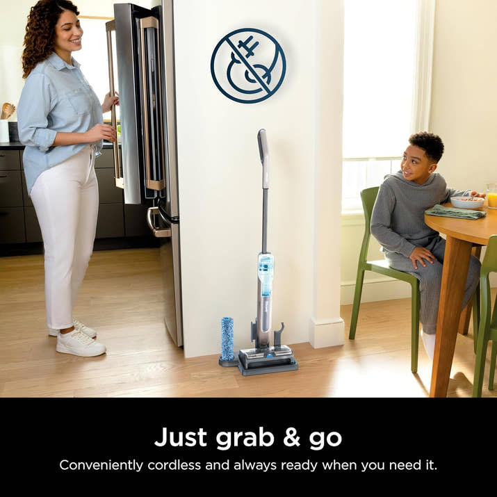 Shark HydroDuo Vacuum Mop Combo - Hydroduo with Dirt-Reveal Technology, Cordless, Everyday Hard Floor Cleaning System, Wet & Dry Debris Pickup, Mops & Scrubs All at Once, Hardwood, Tile, Laminate & Stone, Stone Metallic, WW201