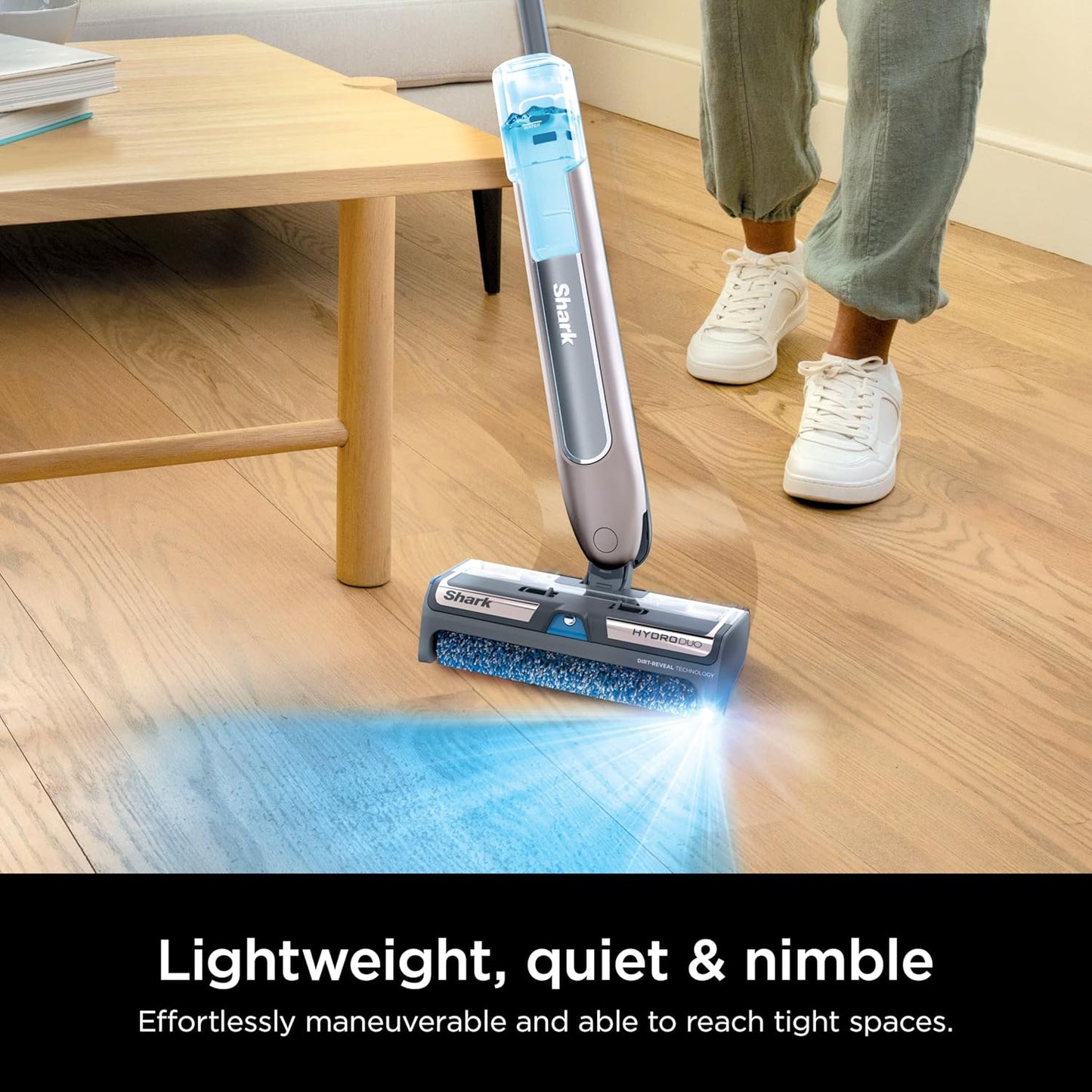 Shark HydroDuo Vacuum Mop Combo - Hydroduo with Dirt-Reveal Technology, Cordless, Everyday Hard Floor Cleaning System, Wet & Dry Debris Pickup, Mops & Scrubs All at Once, Hardwood, Tile, Laminate & Stone, Stone Metallic, WW201