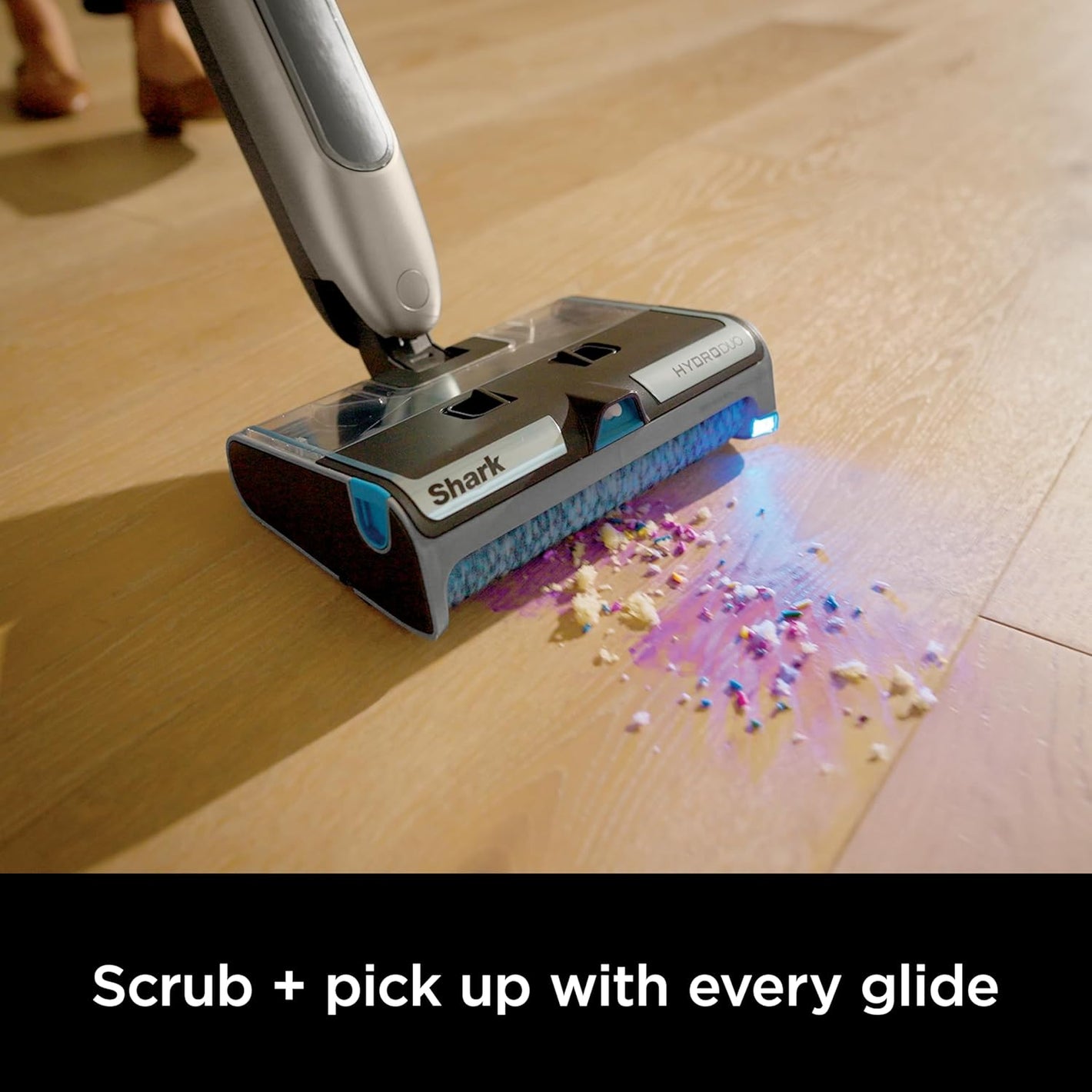 Shark HydroDuo Vacuum Mop Combo - Hydroduo with Dirt-Reveal Technology, Cordless, Everyday Hard Floor Cleaning System, Wet & Dry Debris Pickup, Mops & Scrubs All at Once, Hardwood, Tile, Laminate & Stone, Stone Metallic, WW201