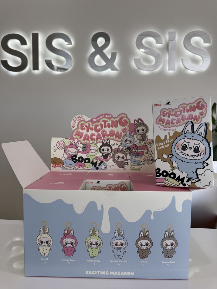 *USA* NEW AUTHENTIC POP MART LABUBU MONSTERS EXCITING MACARON (VINYL FACE BLIND BOX)