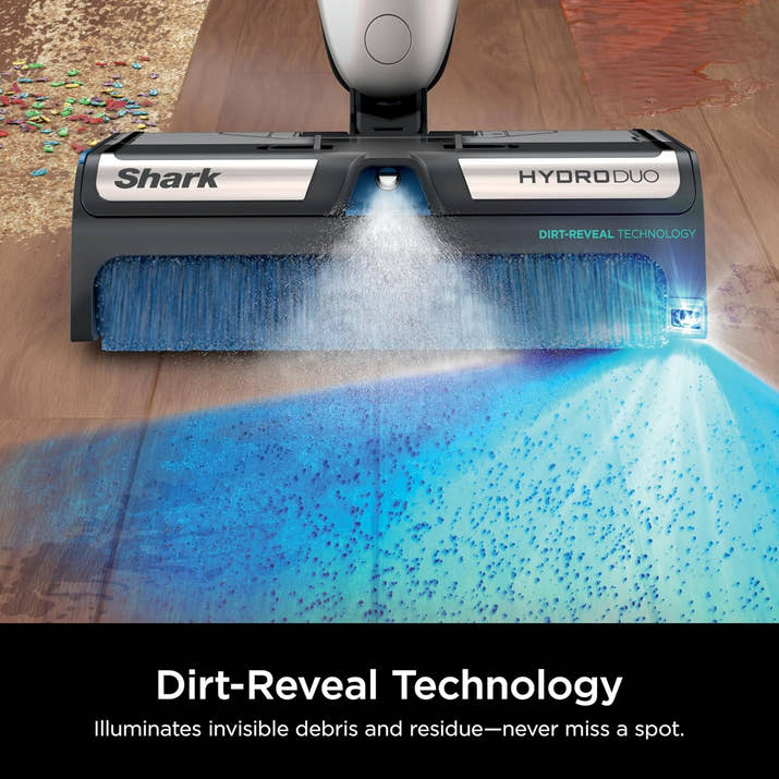 Shark HydroDuo Vacuum Mop Combo - Hydroduo with Dirt-Reveal Technology, Cordless, Everyday Hard Floor Cleaning System, Wet & Dry Debris Pickup, Mops & Scrubs All at Once, Hardwood, Tile, Laminate & Stone, Stone Metallic, WW201