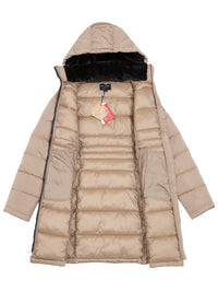 Women'S Heavy Long Winter Coat with Fleece Hood Parka Jacket