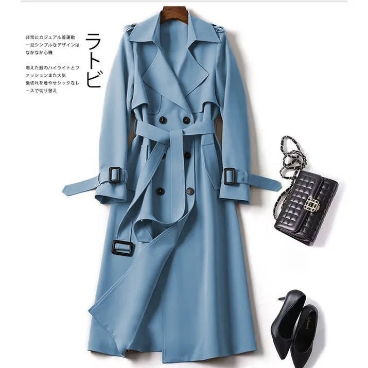 Autumn Winter Long Sleeve Trench Coat for Women 2024 Fashion Loose Office Lady Long Outerwears Jacket Coats Female Clothing