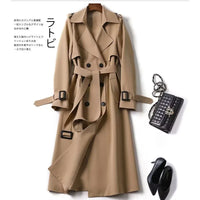 Autumn Winter Long Sleeve Trench Coat for Women 2024 Fashion Loose Office Lady Long Outerwears Jacket Coats Female Clothing