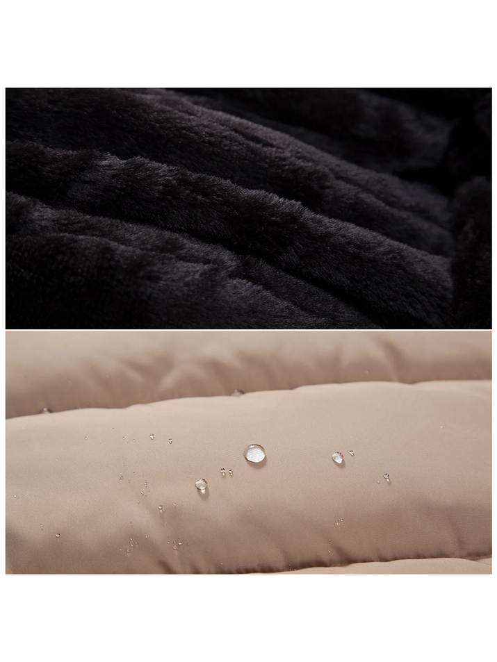Women'S Heavy Long Winter Coat with Fleece Hood Parka Jacket