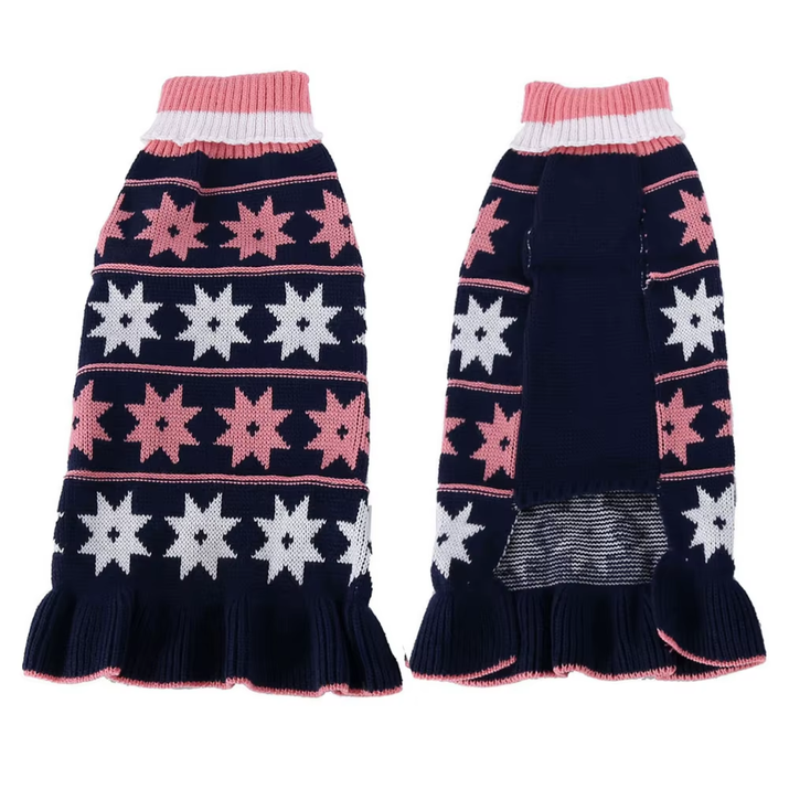 Warm Pet Dog Dresses for Small Dogs Sweater Puppy Cat Dress Shih Tzu Dachshund Clothes Pets Clothing Skirt Roupa Cachorro