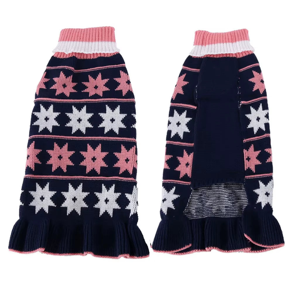 Warm Pet Dog Dresses for Small Dogs Sweater Puppy Cat Dress Shih Tzu Dachshund Clothes Pets Clothing Skirt Roupa Cachorro