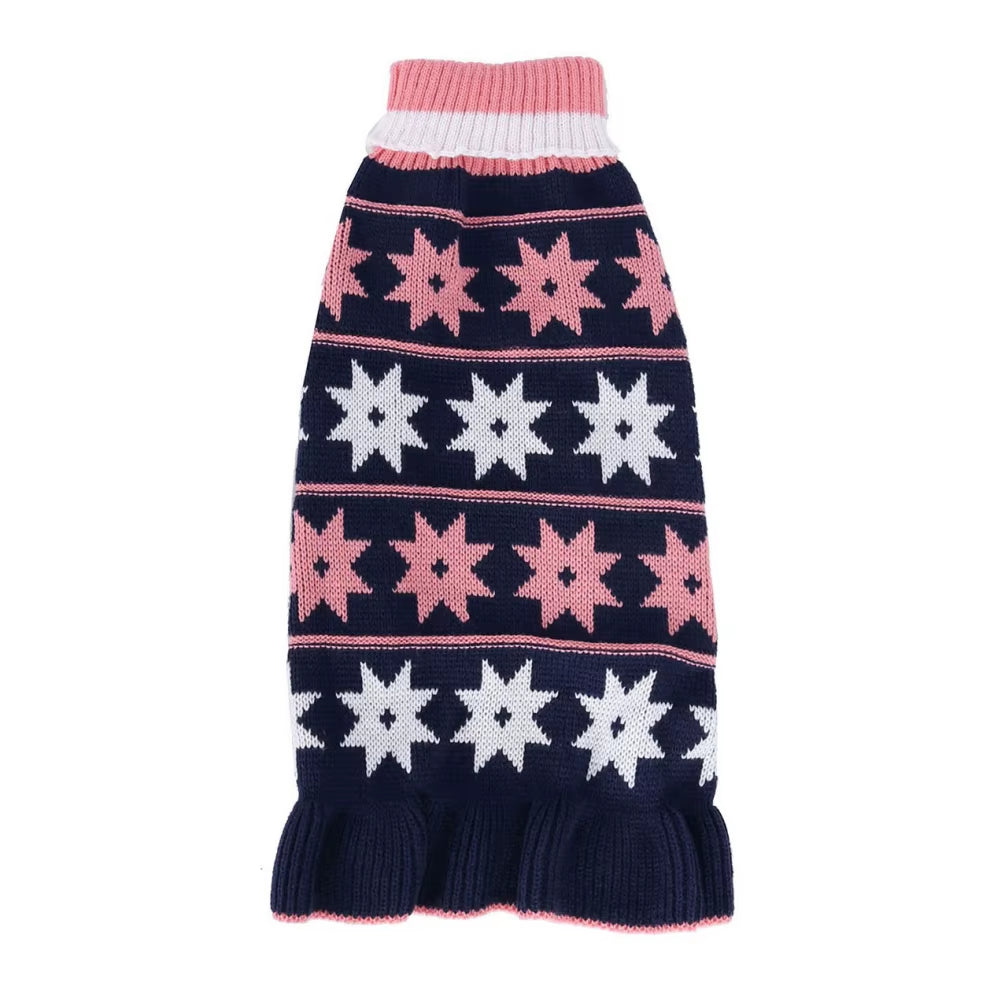 Warm Pet Dog Dresses for Small Dogs Sweater Puppy Cat Dress Shih Tzu Dachshund Clothes Pets Clothing Skirt Roupa Cachorro