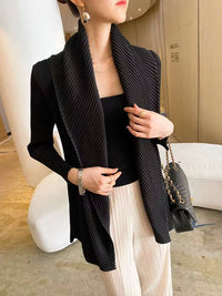 Short Pleated Trench Top Women 2025 Spring New Versatile Solid Color Loose Cardigan Fashion Coat Women'S Fashion 2C788